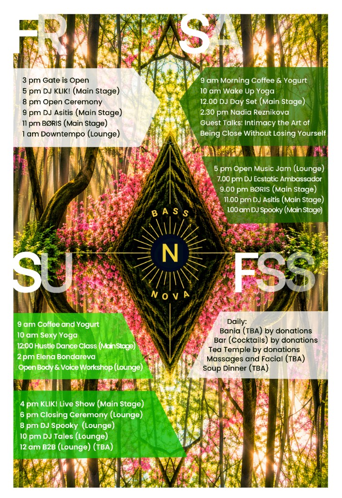 Bass n Nova 2026 weekend schedule
